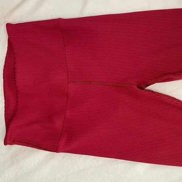 Carbon38 Ribbed Legging - Ruby Red - Picture 3 of 3